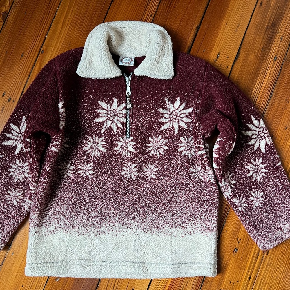 Kid’s St. Peter Trachten Wool-blend Snowflake Pullover Size 7/8. Made In Italy